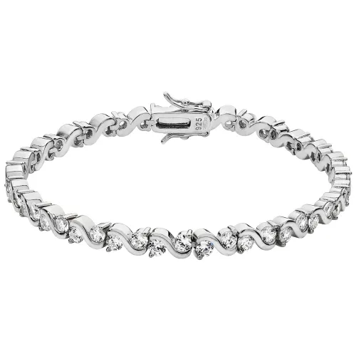 Silver Ladies' Cz Bracelet 14.5g